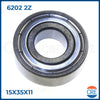 Cuscinetto a Sfere Tenuta Stagna 6202-2Z 35x15x11mm