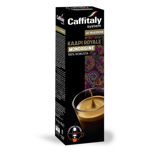 Caffè India Kaapi Royale, 10 Capsule Monorigine Originali per Caffitaly System