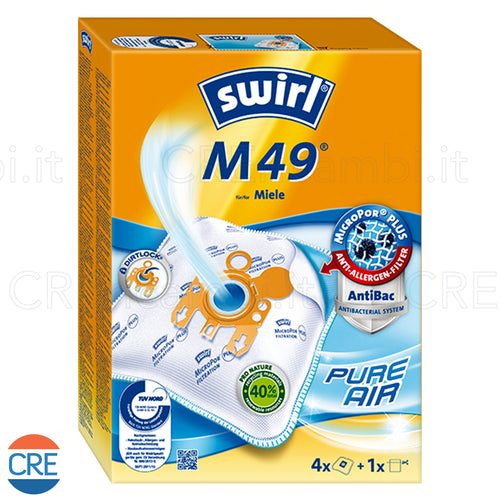 Sacchetti Microfibra x4 e Filtro Aria Compatibili per Aspirapolvere Mìele
