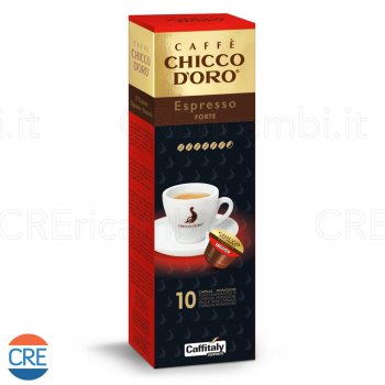 Caffè Espresso Forte, 10 Capsule Chicco d'Oro Originali per Caffitaly System