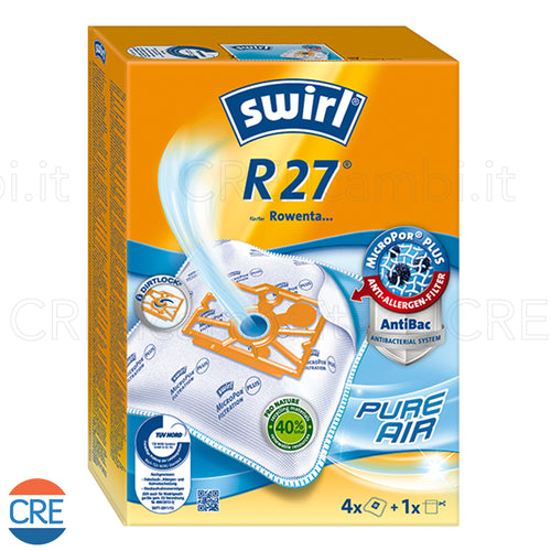 Sacchetti Microfibra x4 e Filtro Aria Compatibili per Aspirapolvere Rowenta Dymbo