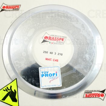 Lama 250 mm C45 (Attacco 3 Viti) per Affettatrice