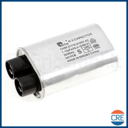 Condensatore 2100V VAC 1.10uF per Forno Microonde