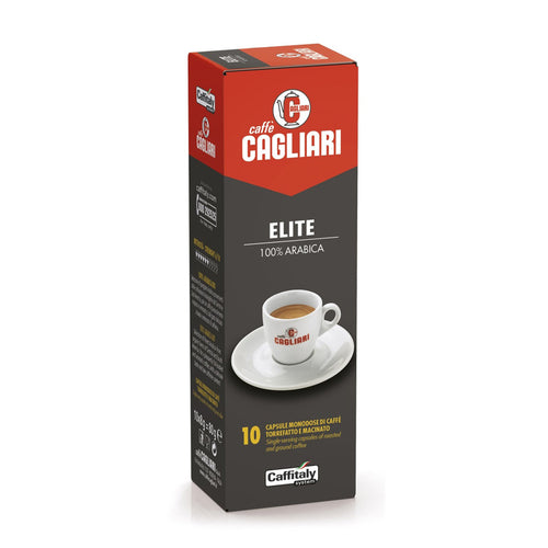 Caffè Elite, 10 Capsule Cagliari Originali per Caffitaly System