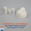 Kit Universale Bianco 1 Manopola con Innesti Attacchi 6 / 8 mm