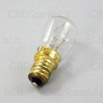 Lampadina 25W, Attacco E14, Bulbo Ø25 mm, 300°C per Forno Elettrico e Microonde