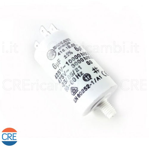 Condensatore Ducati 6uf 30x57mm per Lavatrice Electrolux
