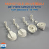 Kit Universale Bianco 4 Manopole con Innesto Attacco da 6 / 8 mm
