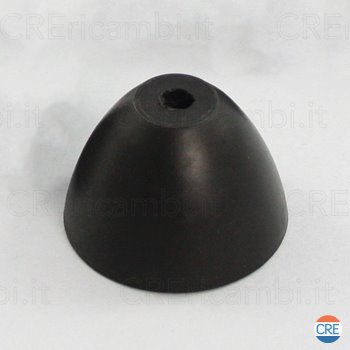 Piedino Nero in Gomma per Ausonia 22, 25, 195, 275, Vicky 38, 45