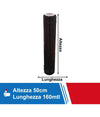 Film Estensibile Pellicola Nera Rotolo Manuale Per Imballaggi 160mx23myx50cm