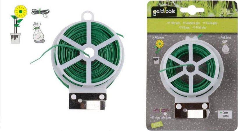 Filo Di Ferro Plastificato Anima Di Ferro Per Giardino Giardinaggio 20 Mt 90131 Fai da te/Utensili elettrici e a mano/Attrezzi da giardinaggio/Spaghi e fascette/Legami di torsione Trade Shop italia - Napoli, Commerciovirtuoso.it