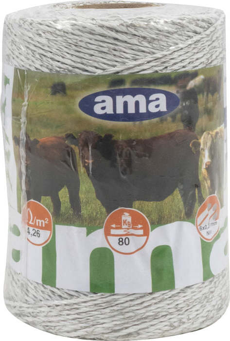 Filo elettrificato bianco da 250m 6 conduttori