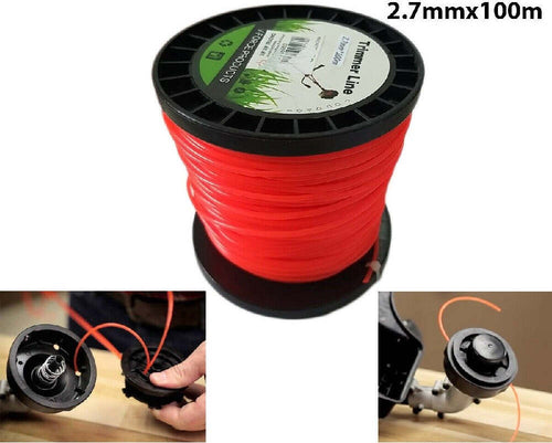 Filo Per Decespugliatore Tondo 2,7mm Bobina 100mt Tagliaerba Cavo Matassa Rosso Fai da te/Attrezzi elettrici da giardinaggio/Accessori per utensili elettrici/Fili Trade Shop italia - Napoli, Commerciovirtuoso.it