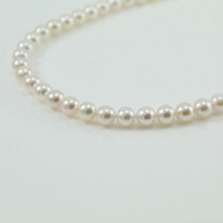 Filo perle per collana Akoya giapponesi 6,5 / 7 Coscia bianco con sfumature naturali