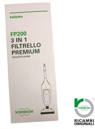 Filtrello Premium Fp200 Sacchetti Per Folletto Modello Vk 200 Vk 220/s Confezione Da 6 Sacchetti Fp 200