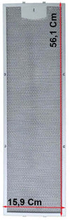 Filtro cappa alluminio per Tecnowind 159x561x8mm