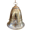 Campana in metallo oro anticato decorazione natalizia da Ø 20 x h 24 cm