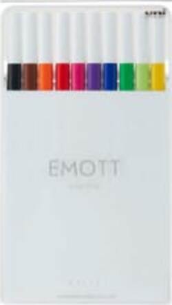 Fineliner Emott - tratto 0.4 mm - colori assortiti standard - Uni Mitsubishi - conf. 10 pezzi Cancelleria e prodotti per ufficio/Penne matite scrittura e correzione/Penne e ricariche/Penne a punta porosa Eurocartuccia - Pavullo, Commerciovirtuoso.it