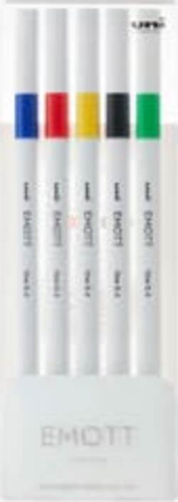 Fineliner Emott - tratto 0.4 mm - colori assortiti vivid - Uni Mitsubishi - conf. 5 pezzi Cancelleria e prodotti per ufficio/Penne matite scrittura e correzione/Penne e ricariche/Penne a punta porosa Eurocartuccia - Pavullo, Commerciovirtuoso.it