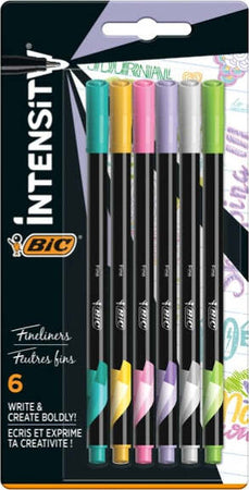 Fineliner Intensity - punta 0 8 mm - tratto 0 4 mm - colori assortiti Pastel - Bic - astuccio 6 pezzi Cancelleria e prodotti per ufficio/Penne matite scrittura e correzione/Penne e ricariche/Penne a punta porosa Eurocartuccia - Pavullo, Commerciovirtuoso.it