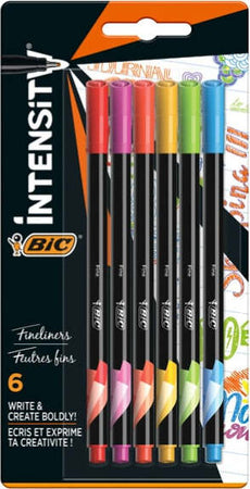 Fineliner Intensity - punta 0 8 mm - tratto 0 4 mm - colori assortiti Rainbow - Bic - astuccio 6 pezzi Cancelleria e prodotti per ufficio/Penne matite scrittura e correzione/Penne e ricariche/Penne a punta porosa Eurocartuccia - Pavullo, Commerciovirtuoso.it
