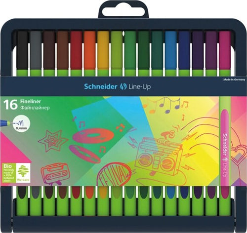 Fineliner Line-Up - punta 0 4mm - colori assortiti - Schneider - astuccio 16 pezzi Cancelleria e prodotti per ufficio/Penne matite scrittura e correzione/Penne e ricariche/Penne a punta porosa Eurocartuccia - Pavullo, Commerciovirtuoso.it