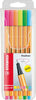 Fineliner Point 88 - tratto 0 4 mm - colori assortiti neon - Stabilo - conf. 6 pezzi Cancelleria e prodotti per ufficio/Penne matite scrittura e correzione/Penne e ricariche/Penne a punta porosa Eurocartuccia - Pavullo, Commerciovirtuoso.it