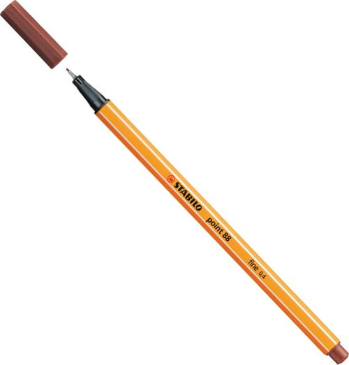 Fineliner Point 88 - tratto 0 4 mm - terra di siena bruciata 75 - Stabilo [multipack] 10 pezzi Cancelleria e prodotti per ufficio/Penne matite scrittura e correzione/Penne e ricariche/Penne a punta porosa Eurocartuccia - Pavullo, Commerciovirtuoso.it