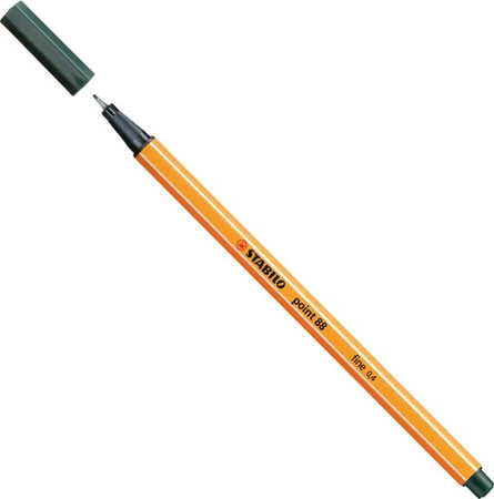 Fineliner Point 88 - tratto 0 4 mm - verde oliva 63 - Stabilo [multipack] 10 pezzi Cancelleria e prodotti per ufficio/Penne matite scrittura e correzione/Penne e ricariche/Penne a punta porosa Eurocartuccia - Pavullo, Commerciovirtuoso.it