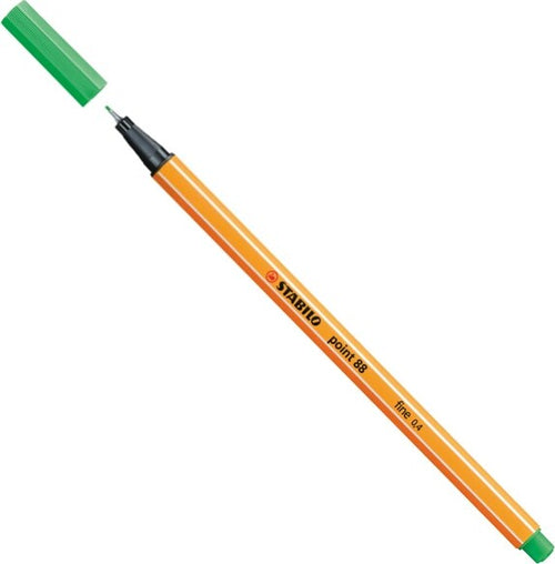 Fineliner Point 88 - tratto 0 4 mm - verde smeraldo chiaro 16 - Stabilo [multipack] 10 pezzi Cancelleria e prodotti per ufficio/Penne matite scrittura e correzione/Penne e ricariche/Penne a punta porosa Eurocartuccia - Pavullo, Commerciovirtuoso.it