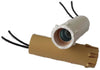 Finta candela legno con filo 230V. E14