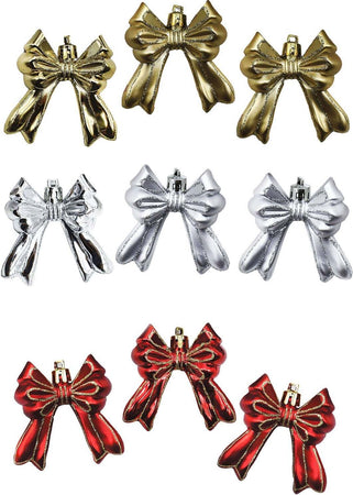 Fiocchetti pendenti lucidi e opachi con Glitter decorazione per albero da 7 cm Casa e cucina/Decorazioni per interni/Addobbi e decorazioni per ricorrenze/Decorazioni natalizie/Addobbi e decorazioni/Palle e palline MagiediNatale.it - Altamura, Commerciovirtuoso.it