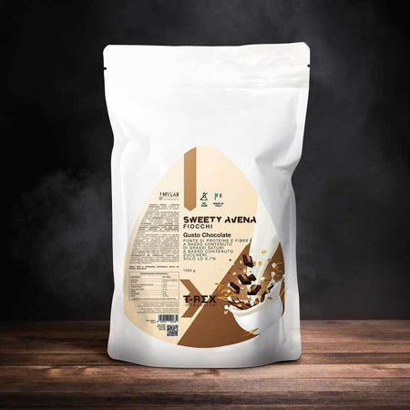 Fiocchi Di Avena Aromatizzati Al Cioccolato Sweety Avena Chocolate T-rex - Ideali Per Porridge Proteico, Pancake Proteici - A Basso Contenuto Di Grassi E Zuccheri- Per Colazione Fitness E Snack Alimentari e cura della casa/Cereali e muesli/Farina e pappa d'avena MyLab Nutrition - Roma, Commerciovirtuoso.it