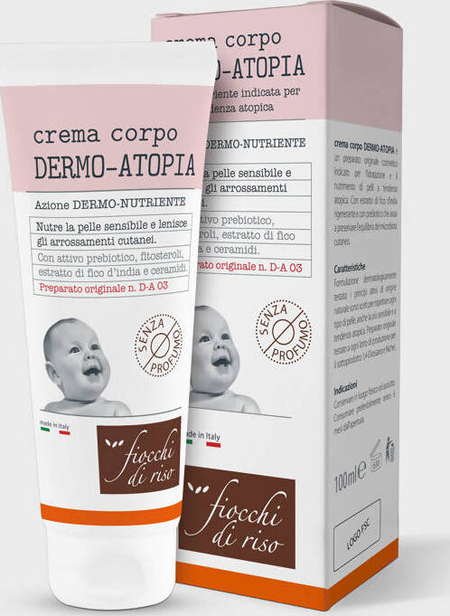 FIOCCHI DI RISO Crema Corpo DERMO ATOPIA Crema nutriente indicata per pelli a tendenza atopica 100 ml Cura del Corpo Sanitaria Gioia del Bimbo - Villa San Giovanni, Commerciovirtuoso.it