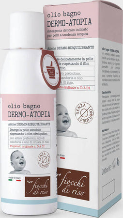 FIOCCHI DI RISO Olio Bagno DERMO-ATOPIA Detergente delicato indicato per pelli a tendenza Atopica | 200 ml Igiene Sanitaria Gioia del Bimbo - Villa San Giovanni, Commerciovirtuoso.it