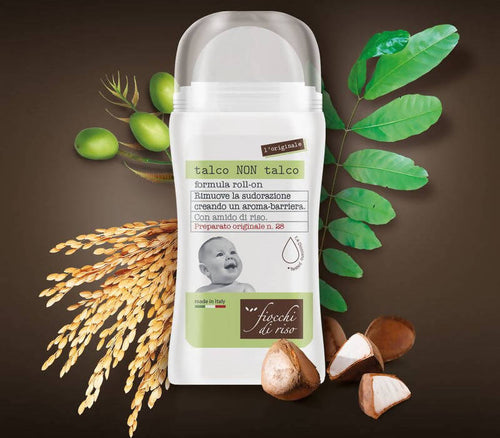 Fiocchi di Riso Talco Non Talco Originale Regolatore Sudorazione per Neonati Calendula e Olio Oliva Bio Certificato Prima infanzia/Igiene e benessere/Prodotti per la cura delle pelle/Talco Sanitaria Gioia del Bimbo - Villa San Giovanni, Commerciovirtuoso.it