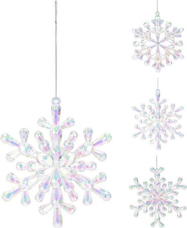 Fiocco pensile per albero di Natale iridescente per decorazione natalizia