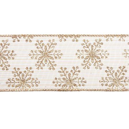 Nastro decorativo "Tinsel" oro per confezioni natalizie h 63 mm x 4 mt