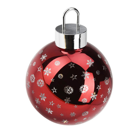 Sfera per albero di Natale in vetro colore rosso con luce led Ø 15 cm