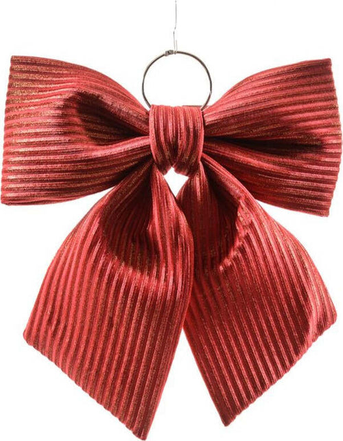 Fiocco decorativo da appendere imbottito, color Rosso, ideale come dietro porta Casa e cucina/Decorazioni per interni/Addobbi e decorazioni per ricorrenze/Decorazioni natalizie/Fiocchi e nastri MagiediNatale.it - Altamura, Commerciovirtuoso.it