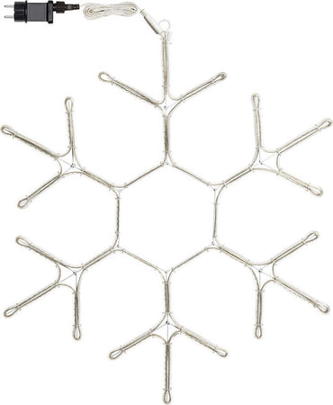 Fiocco di neve in tubo ultraluminoso con 576 led a luce bianco freddo da Ø70cm Casa e cucina/Decorazioni per interni/Addobbi e decorazioni per ricorrenze/Decorazioni natalizie/Luci natalizie/Catene luminose per esterni MagiediNatale.it - Altamura, Commerciovirtuoso.it