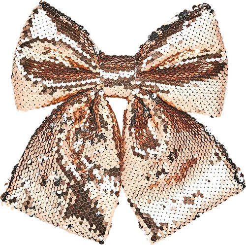 Fiocco imbottito con Paillette Oro Rosato decorazione natalizia per albero e ghirlanda dietro porta Casa e cucina/Decorazioni per interni/Addobbi e decorazioni per ricorrenze/Decorazioni natalizie/Fiocchi e nastri MagiediNatale.it - Altamura, Commerciovirtuoso.it