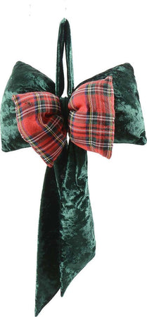 Fiocco imbottito in tessuto decorazione natalizia per albero e ghirlanda dietro porta h 60 cm Casa e cucina/Decorazioni per interni/Addobbi e decorazioni per ricorrenze/Decorazioni natalizie/Fiocchi e nastri MagiediNatale.it - Altamura, Commerciovirtuoso.it