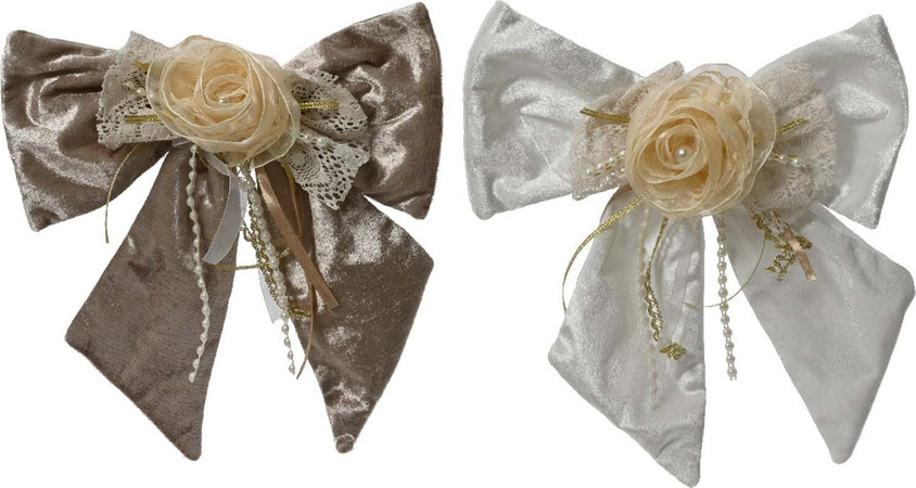 Fiocco in velluto decorazione natalizia per albero e ghirlanda da 28 cm Casa e cucina/Decorazioni per interni/Addobbi e decorazioni per ricorrenze/Decorazioni natalizie/Fiocchi e nastri MagiediNatale.it - Altamura, Commerciovirtuoso.it
