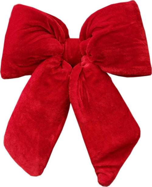 Fiocco in velluto imbottito decorazione natalizia per albero e ghirlanda dietro porta Casa e cucina/Decorazioni per interni/Addobbi e decorazioni per ricorrenze/Decorazioni natalizie/Fiocchi e nastri MagiediNatale.it - Altamura, Commerciovirtuoso.it