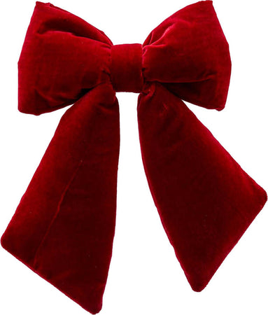 Fiocco in velluto imbottito decorazione natalizia per albero e ghirlanda dietro porta Casa e cucina/Decorazioni per interni/Addobbi e decorazioni per ricorrenze/Decorazioni natalizie/Fiocchi e nastri MagiediNatale.it - Altamura, Commerciovirtuoso.it