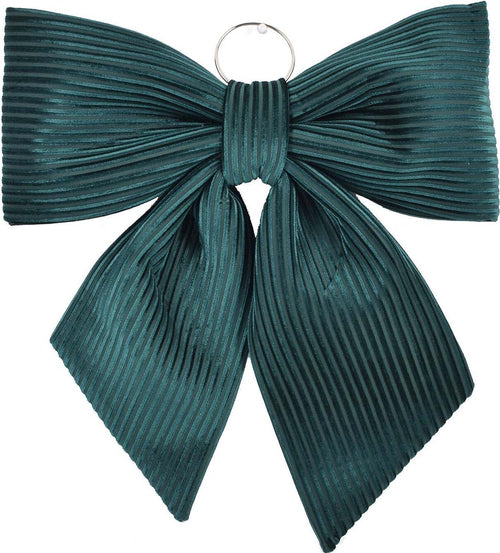 Fiocco Verde in velluto rigato decorazione natalizia per albero e ghirlanda dietro porta Casa e cucina/Decorazioni per interni/Addobbi e decorazioni per ricorrenze/Decorazioni natalizie/Fiocchi e nastri MagiediNatale.it - Altamura, Commerciovirtuoso.it