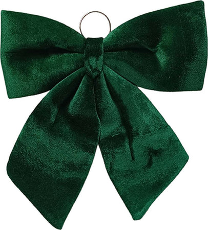 Fiocco Verde Scuro in velluto imbottito decorazione natalizia per albero e ghirlanda dietro porta Casa e cucina/Decorazioni per interni/Addobbi e decorazioni per ricorrenze/Decorazioni natalizie/Fiocchi e nastri MagiediNatale.it - Altamura, Commerciovirtuoso.it