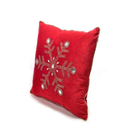 Cuscino in velluto con applique diamante per decorazioni natalizie 45 x 45 cm