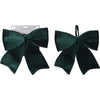 Set 4 Fiocchi in Velluto Verde per decorazioni Interne ed Esterne 30 x 34 cm